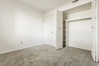 bedroom with a built-in closet  at The Timbers Apartments, Evansville, IN, 47715